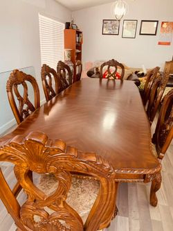 Solid wood table and chairs