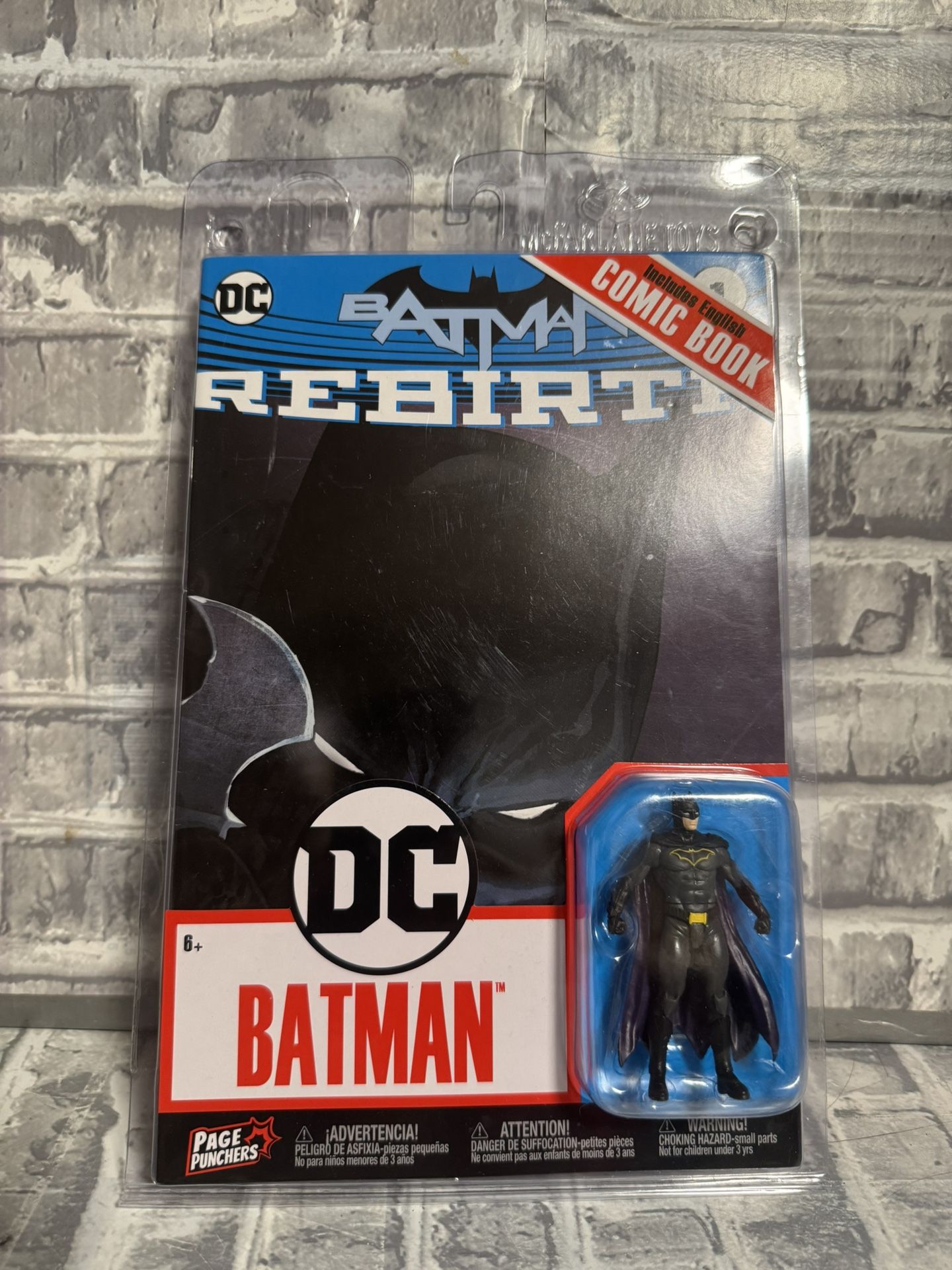 McFarlane Page Punchers: BATMAN Rebirth w/ 3" Figure #1, (2023, DC) 2B
