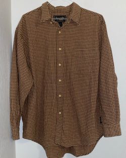Abercrombie & Fitch Shirt Mens Large Plaid Heavyweight Cotton Outdoors