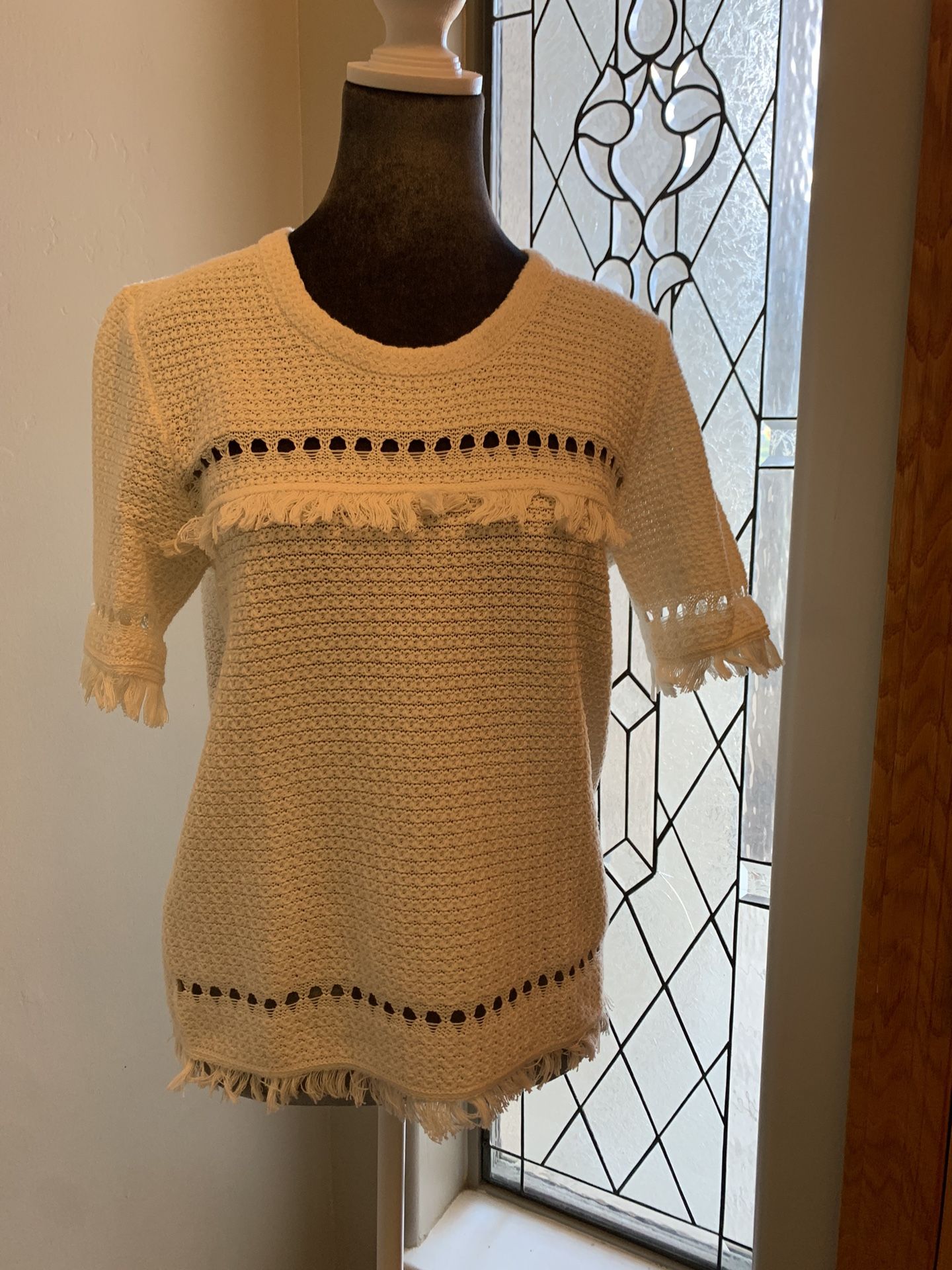 J Crew Fringe Sweater