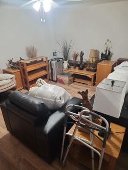 furniture tables chairs lamps and many other household items