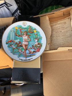 Olympic collectible plate.