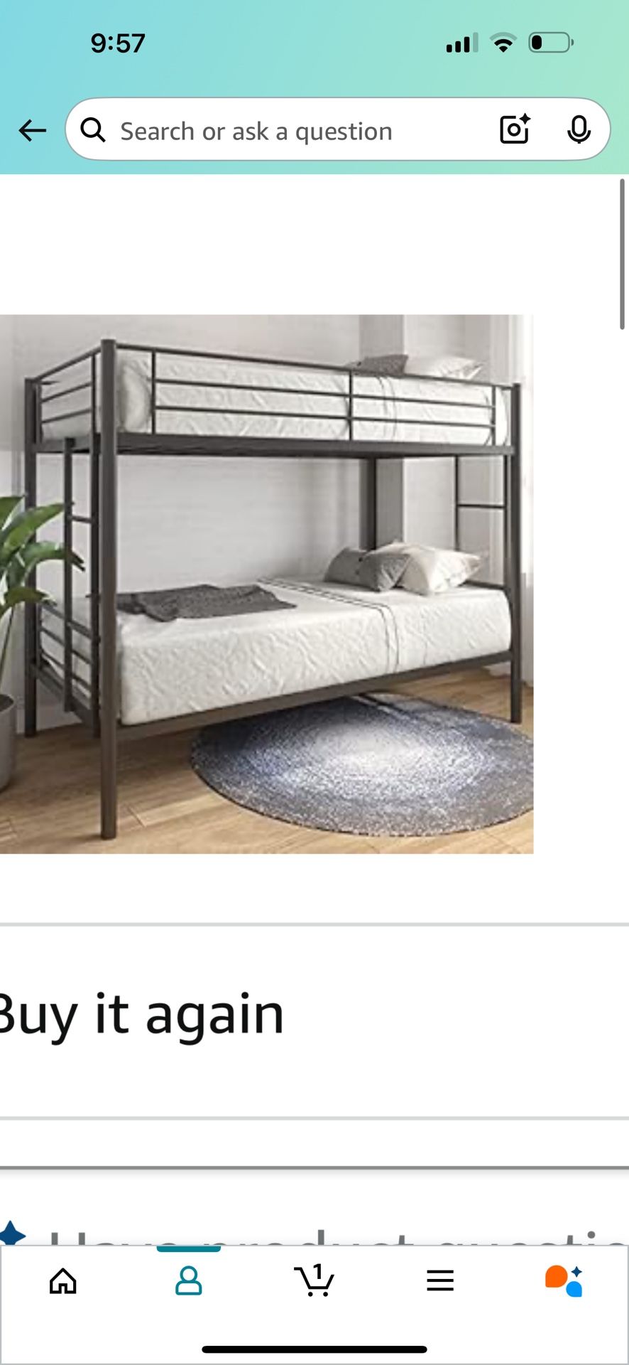Metal Twin Bunk Bed