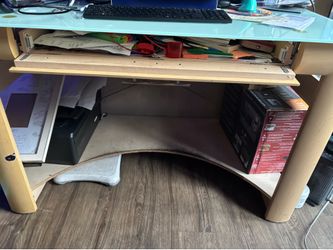Glass top desk