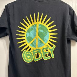 Black Obey Crewneck T-shirt Size M
