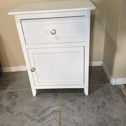 Small White Nightstand 