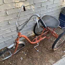 Vintage bike with basket for sale hot sale