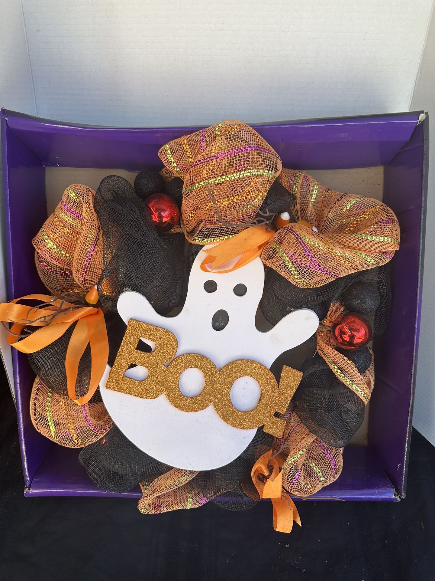 Halloween Wreath- Approx 17" in Diameter