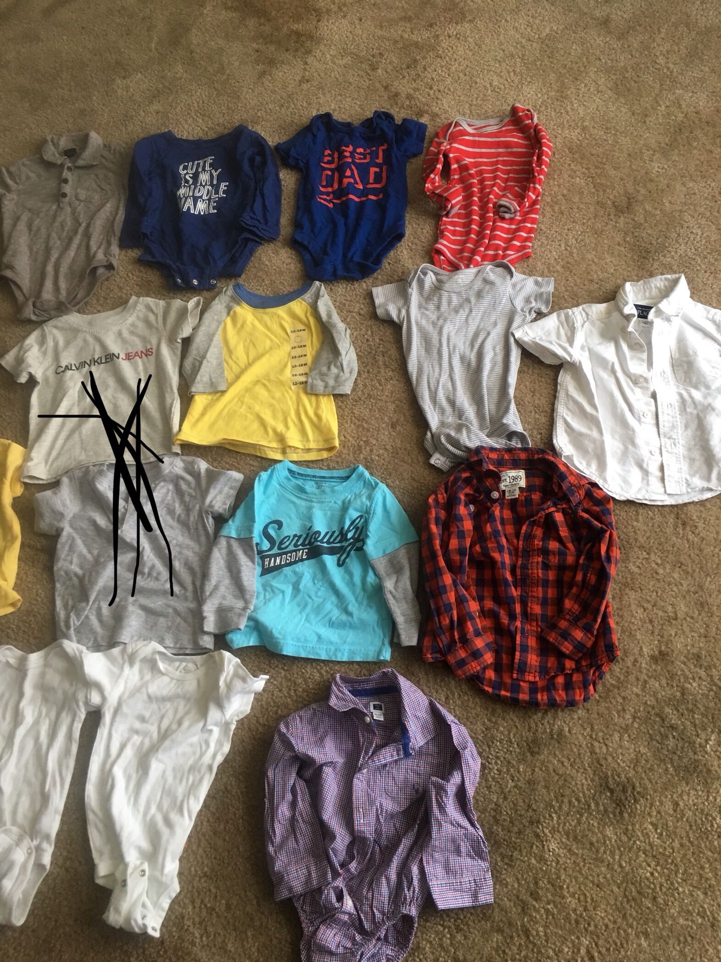 Baby boy/toddler 12-18 months shirts $2 each