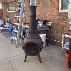 Outdoor Patio Cast-Iron Chimney