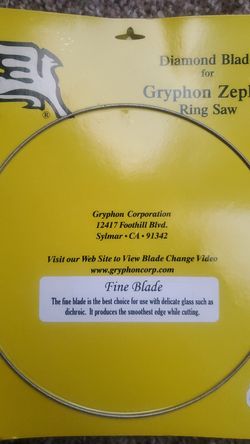 Diamond Blade for Gryphon Zephyr Ring Saw