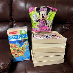 Kids Floor & Wooden Puzzles Boxes Minnie Mouse Melissa & Doug