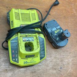 Ryobi Charger And Battery 