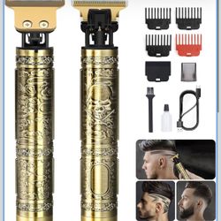 YOGINGO Cortadora de pelo profesional para hombres, recortadora de barba recargable inalámbrica para hombres, kit de aseo de corte de cuerpo de metal,