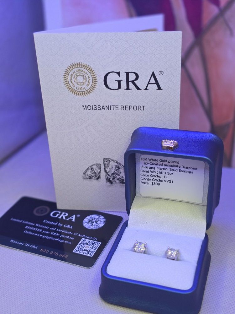 1.5 CT Lab Create Moissanite Diamond