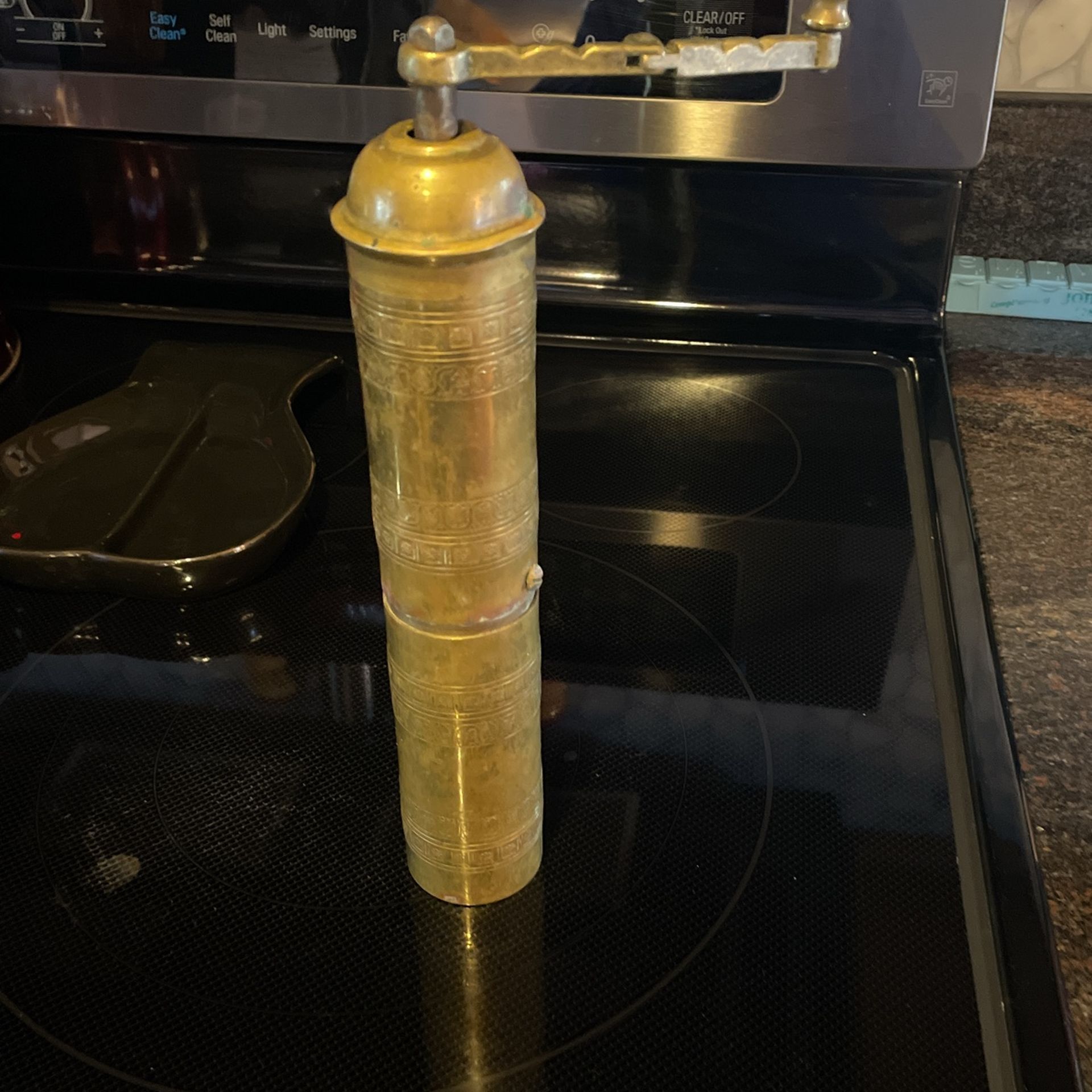 Antique Brass Frugal Gourmet Spice Grinder In Working Order