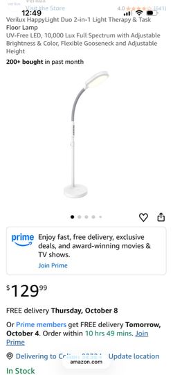 Verilux HappyLight Duo 2-in-1 Floor Lamp