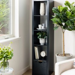 5 Cube Vertical Storage Organizer, Solid Black, New in Box