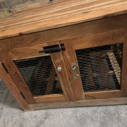 Acacia Wood Dog Kennel/side Table