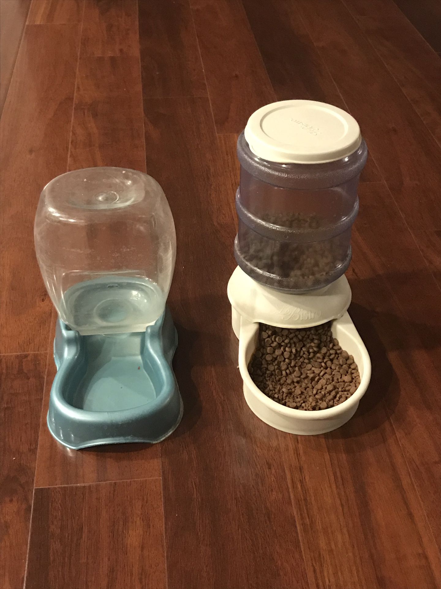 Pet cat food and after dispensers