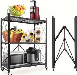 3-tier metal storage shelf