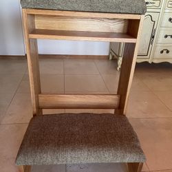 Solid Wood Prayer Bench Stool With Shelf