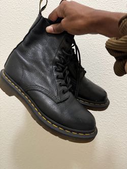 Dr. Martens Black Leather Lace-Up Boots