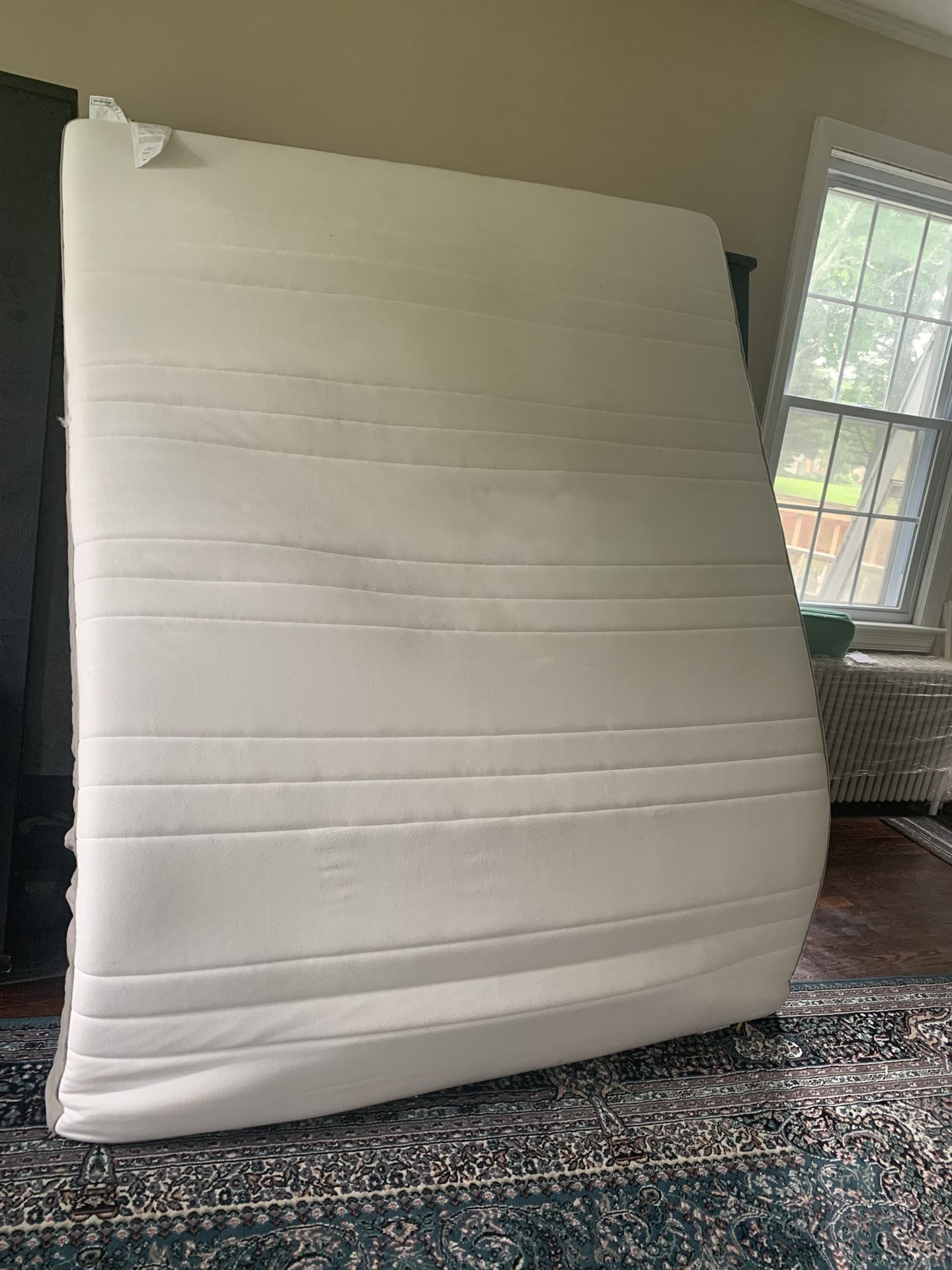 IKEA Queen Mattress With Removable Cover And Box Spring
