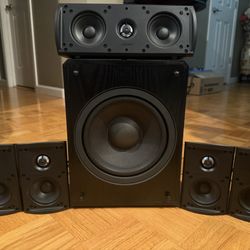 Definitive Technology ProCinema60 5.1 Speaker System W/Mounts (Like New) 