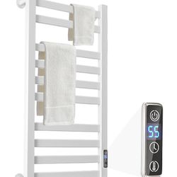 Heated Towel Rack Wall Mounted for Bathroom Towel Warmer Racks with Timer & Temperature Multi-Level Adjustments with 10 Bars for Bathroom Shower Hot T