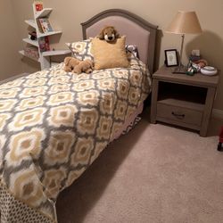 Twin Bed Frame & Night Stand Drawer