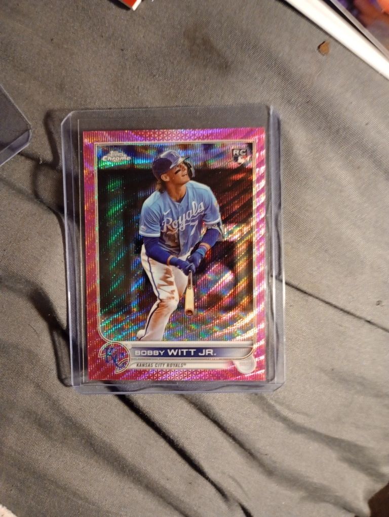 Topps Chrome Bobby Witt Jr Rookie Card Pink Wave