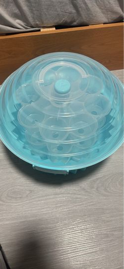 Celebrate It 3- Tier Cupcake Carrier & Storage Container - Turquoise