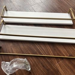 Bathroom light weight shelves