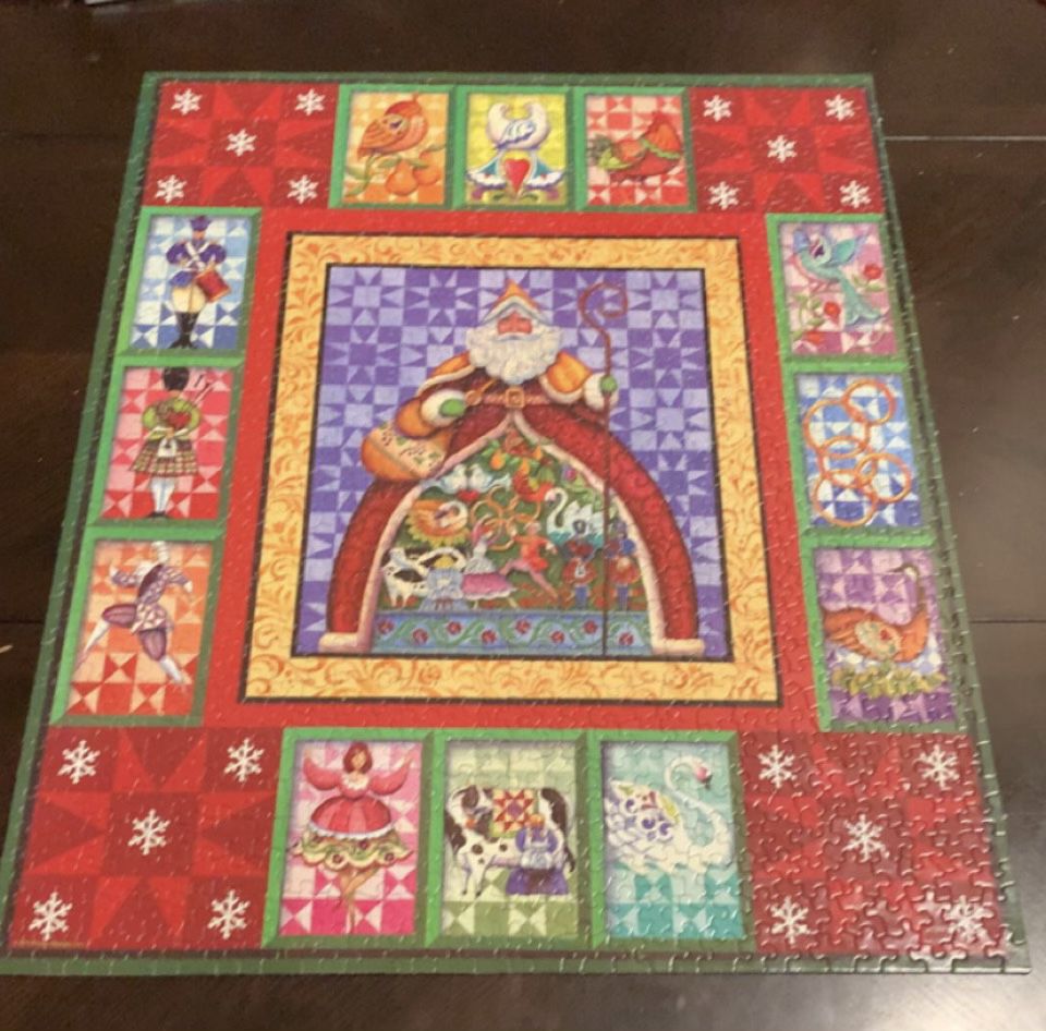 Springbok Jim Shore 12 Days Of Christmas 1000 Piece Puzzle (all Pieces Accounted For)