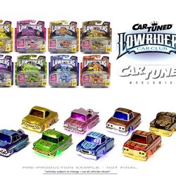 CarTuned 1:64 Lowriders SHOW GLOW Series 1 Assortment of 8 Styles 2025 – L.E.D. Light Up Chassis