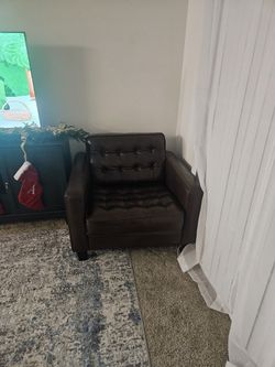 Genuine Leather Arm Chair