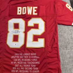 Dwayne Bowe Signed Autograph Custom Stat Jersey - JSA Coa - Kansas City Chiefs