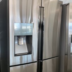 Like new Samsung four-door Refrigerator stainless steel