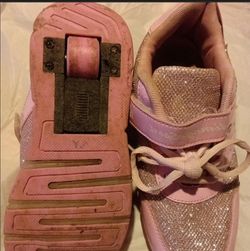 Pink Glitter Heelys Roller Sneakers