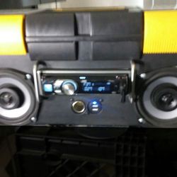 Custom made portable boombox system