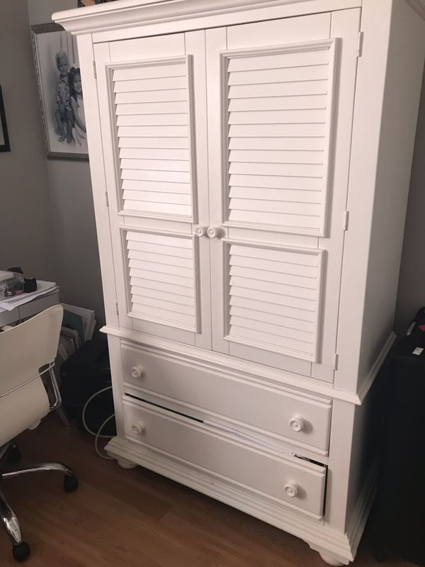 White Wood armoire for Sale in West Palm Beach, FL - OfferUp
