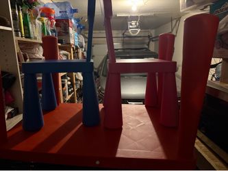 Kids ikea table with two chairs