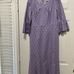 Lavender Eliza Eyelet Dress