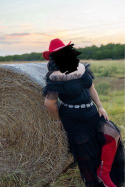 Black western dress