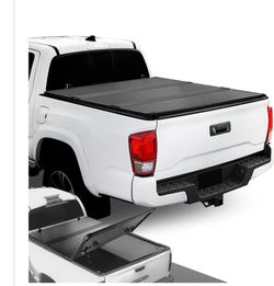 DNA MOTORING New Upgrade Truck Bed Top Hard Solid Tri-Fold Tonneau Cover Compatible With 16-19 Toyota Tacoma With 5Ft Bed, TTC-HARD-059