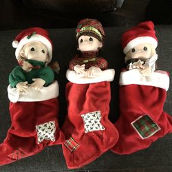 PRECIOUS MOMENTS XMAS STOCKING DOLLS 