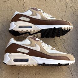 New Nike Air Max 90 Summit White Khaki Shoes Men’s 8 8.5, Women’s 9.5 10