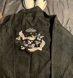 Embroidered jean jacket
