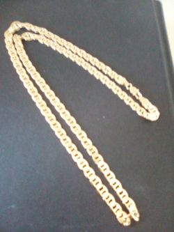 Gold Deep Plated Mariner Chain Necklace Jewelry